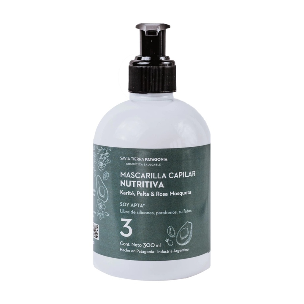 [3162] Mascarilla Capilar Nutritiva (Karite; Palta; Rosa Mosqeta) x 30 ml