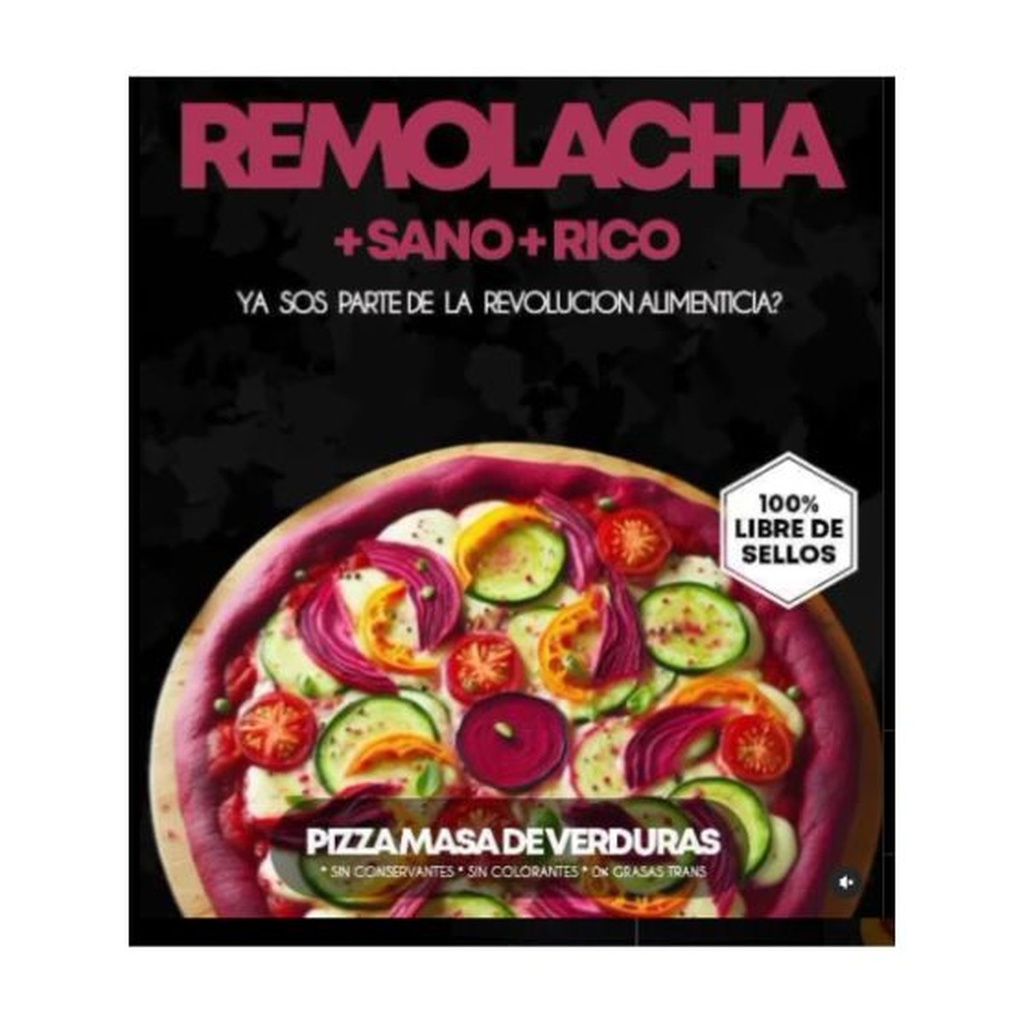 [3769] Pizza Vegetal de Remolacha x 220 g