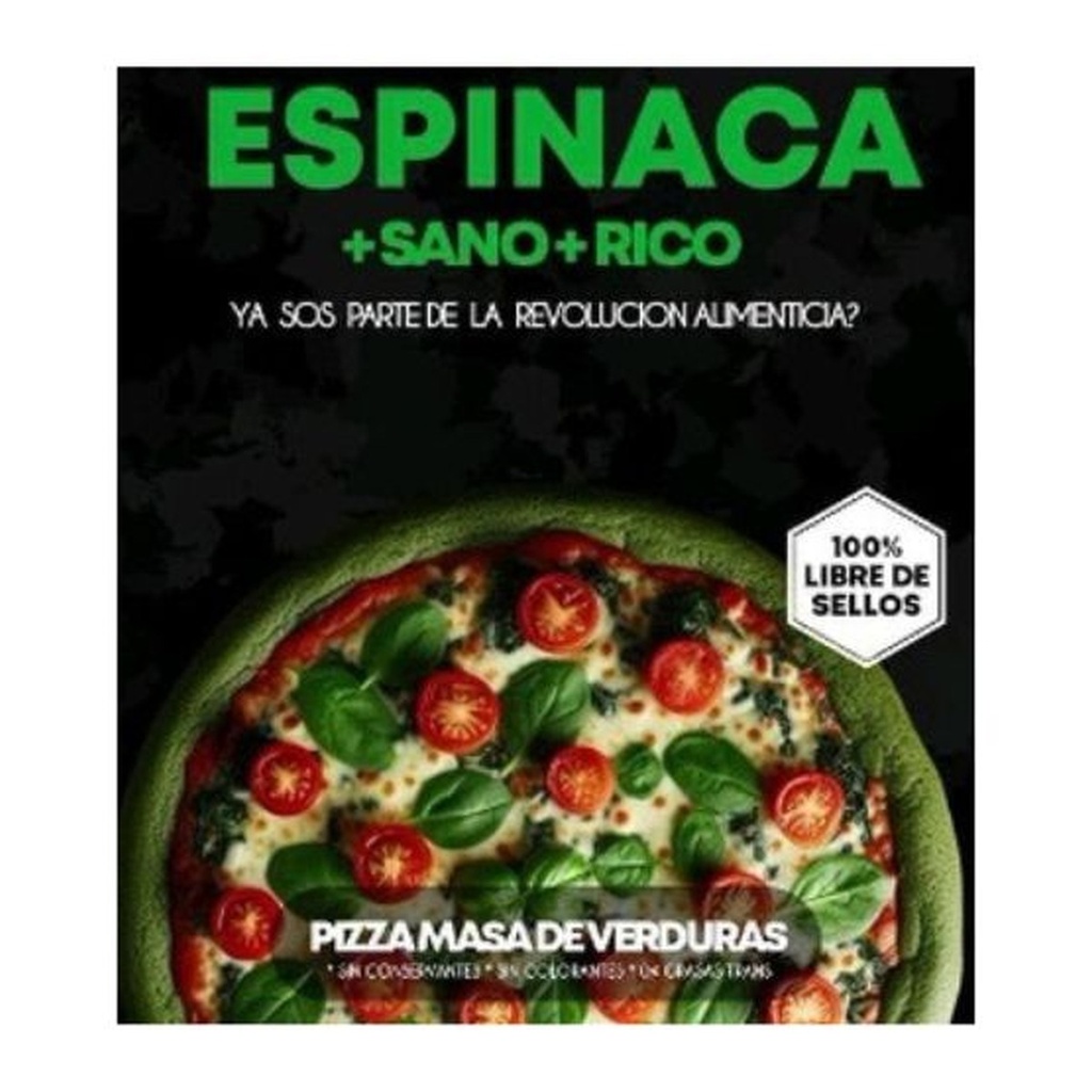 [3768] Pizza Vegetal de Espinaca x 220 g