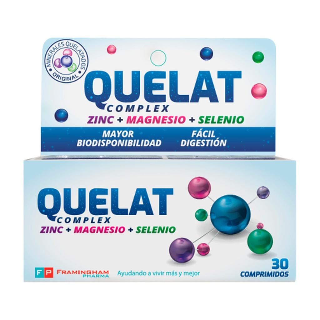 [2397] QUELAT COMPLEX Combinacion de Magnesio; Selenio y Zinc x 30 comp