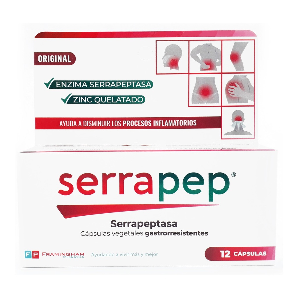 [2450] SERRAPEP  -caps Vegetales Gastrorresistentes x 12 comp