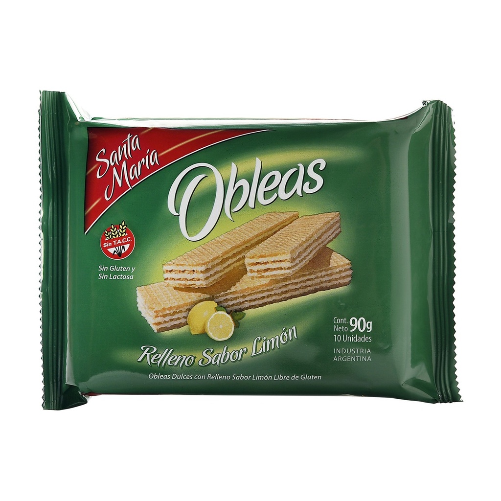 [2103] Obleas rellenas sabor Limón x 90 g