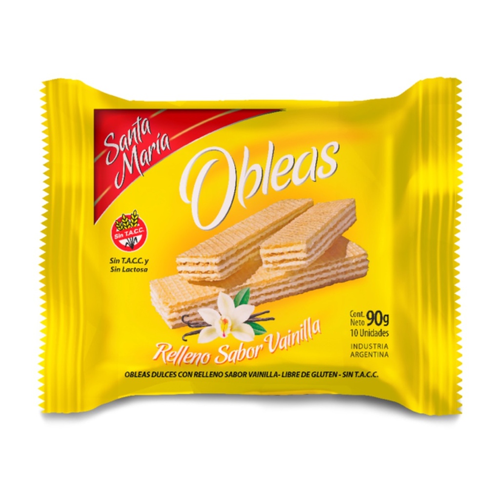 [2803] Obleas rellenas sabor Vainilla x 90 g