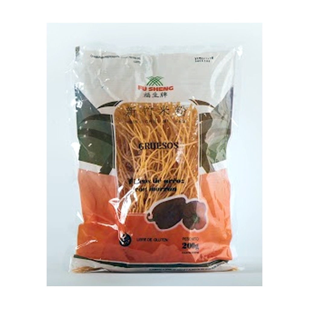 Fideos de Arroz gruesos Morron x 200 g