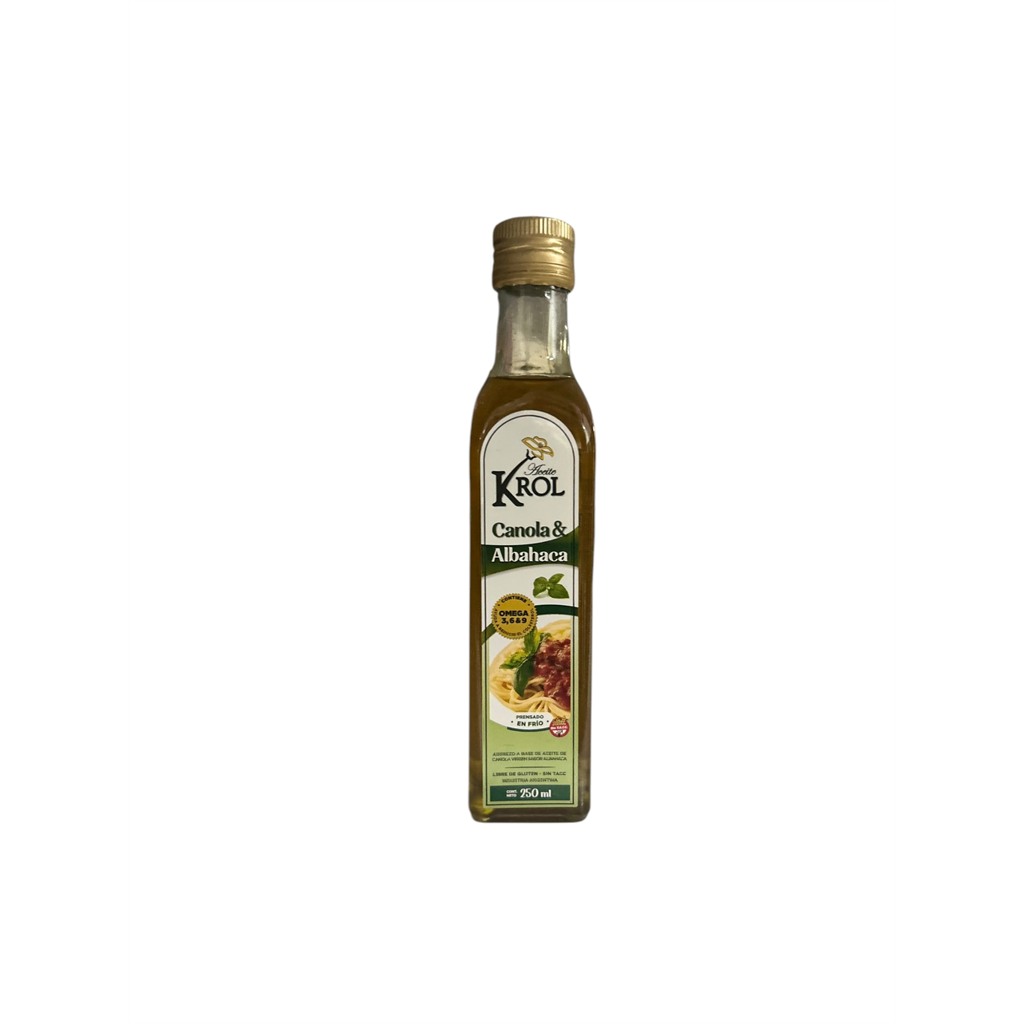 Aceite de Canola Sabor Albahaca x 250 ml