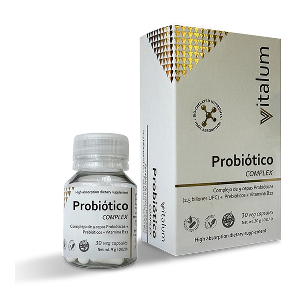 Vitalum Probioticos complex  (9 cepas probioticas+Prebioticos+B12) x 30 caps