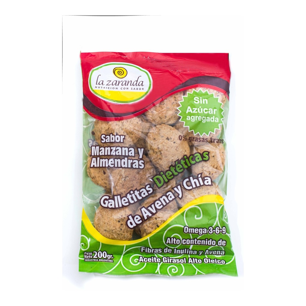 [2735] Galletitas  Manzanas y Almendras sin azucar x 200 g