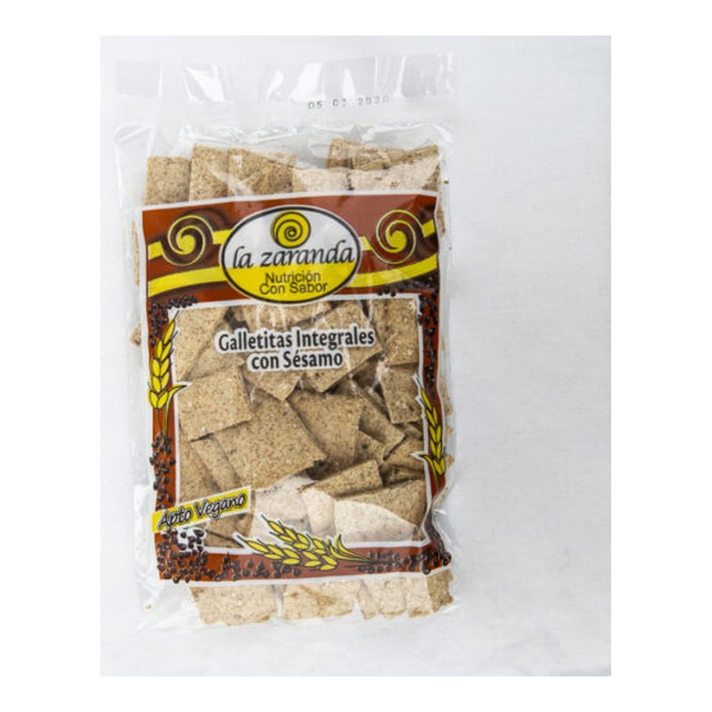 [2776] Galletitas Integrales sin sal con Sesamo (Veganas) x 200 g