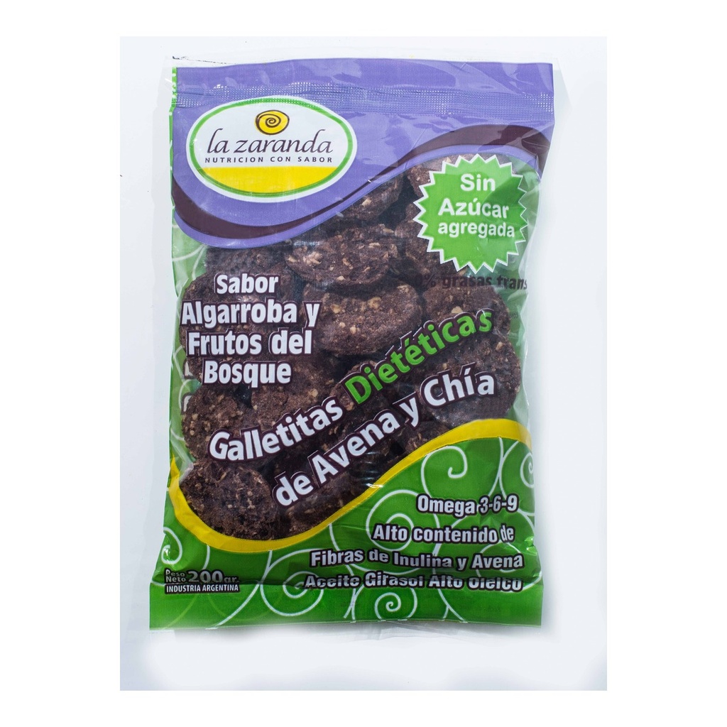 [2734] Galletitas  Algarroba y Frutos del Bosque sin azucar x 200 g