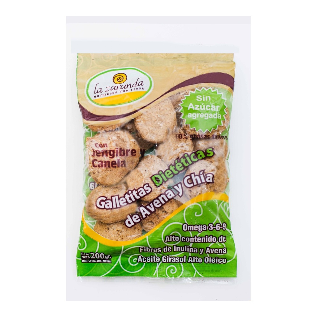 [2736] Galletitas  Jengibre y Canela sin azúcar x 250 g