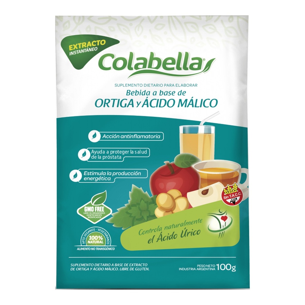 [2872] Bebida de Extracto de Ortiga con Acido Malico para Acido Urico  x 100 g