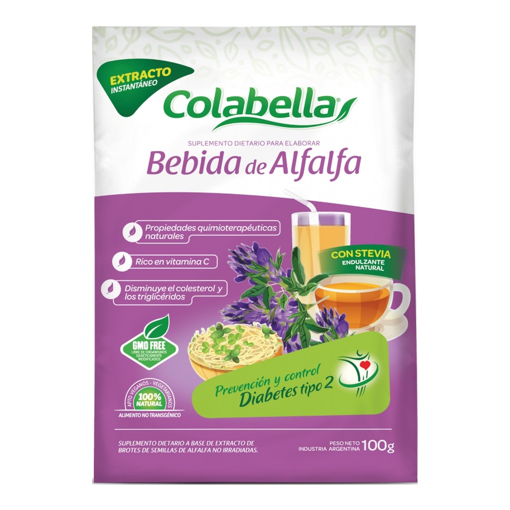 Bebida de Extracto de Alfalfa Diabetes 2 x 100 g
