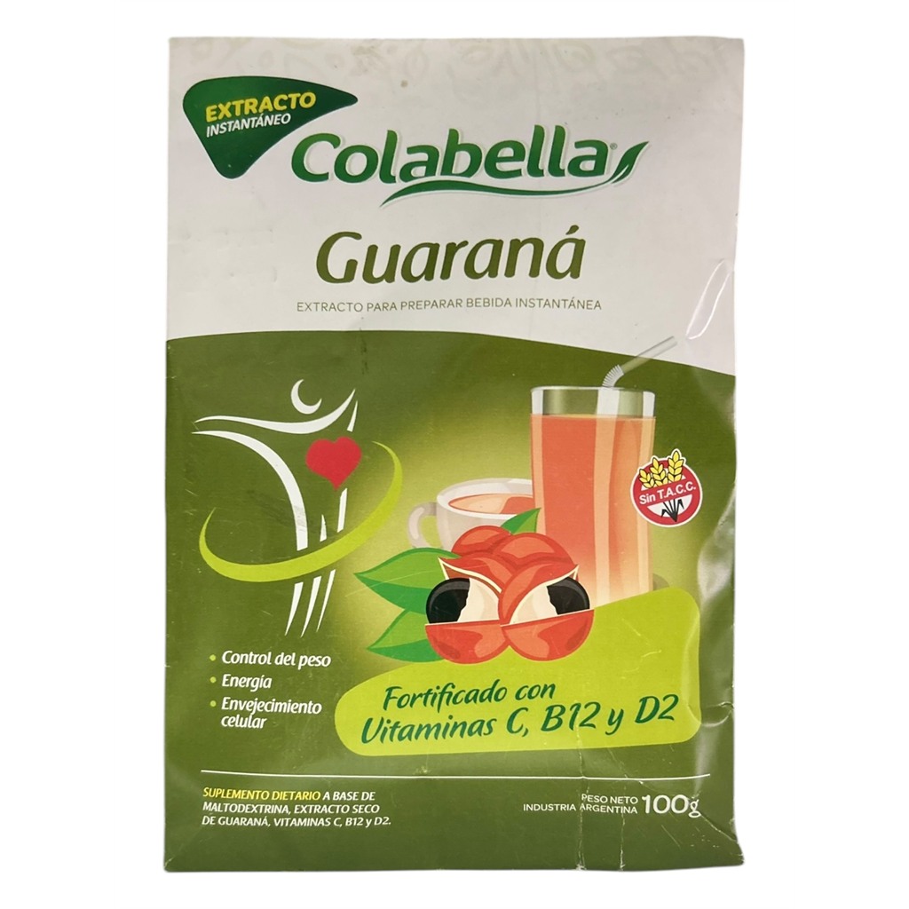 Bebida de Extracto de Guarana Energizante x 100 g