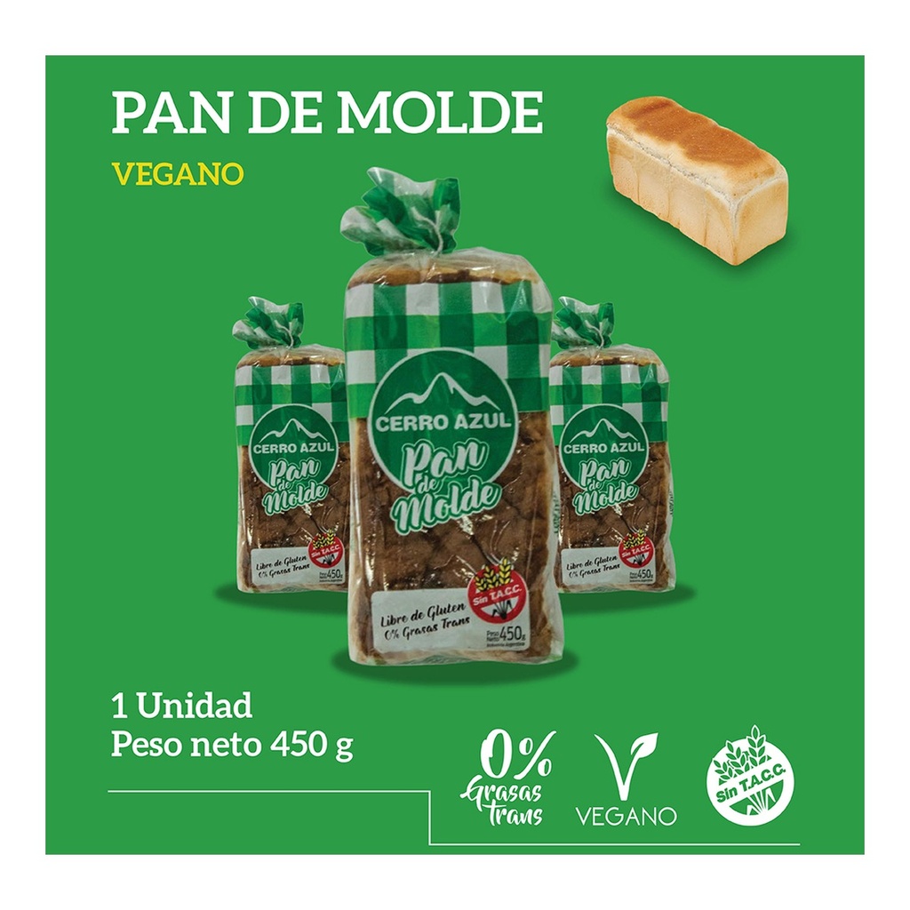 [2044] Pan de molde     (Vegano) x 450 g