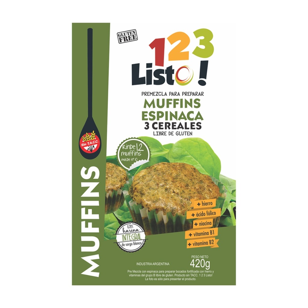 Premezcla Muffins de Espinaca x 420 g