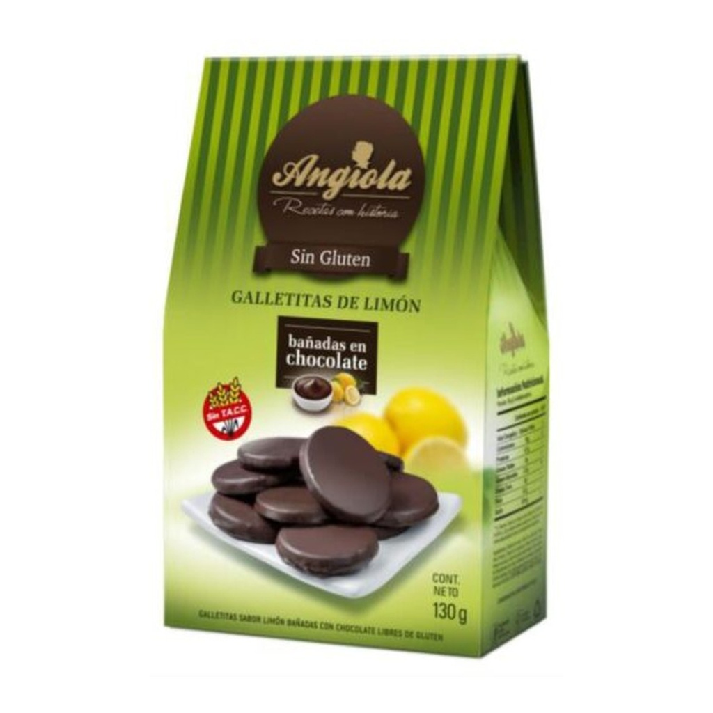 [3181] Galletitas Bañadas con Chocolate Sabor Limón x 130 g