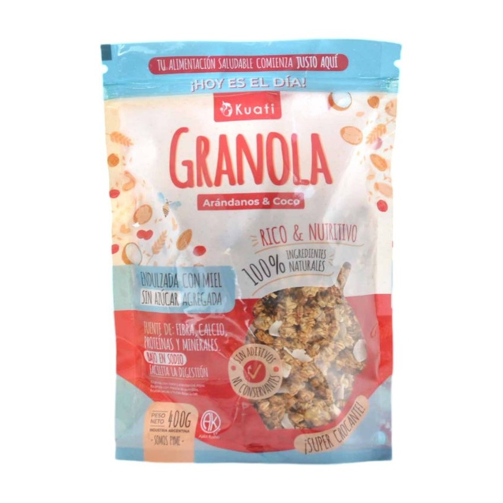 Granola Coco y Cranberry x 400 g