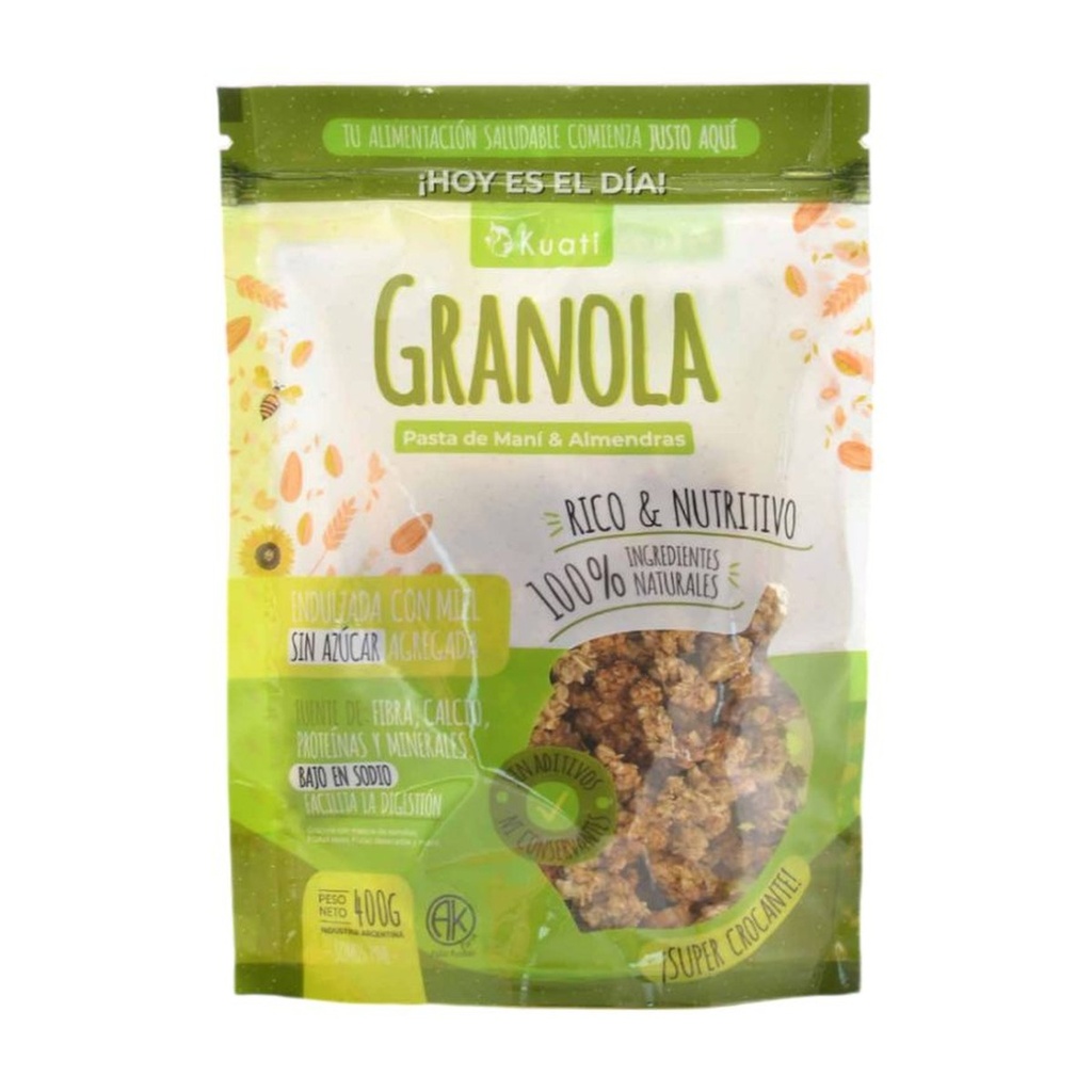 Granola pasta de Mani y Almendras x 400 g