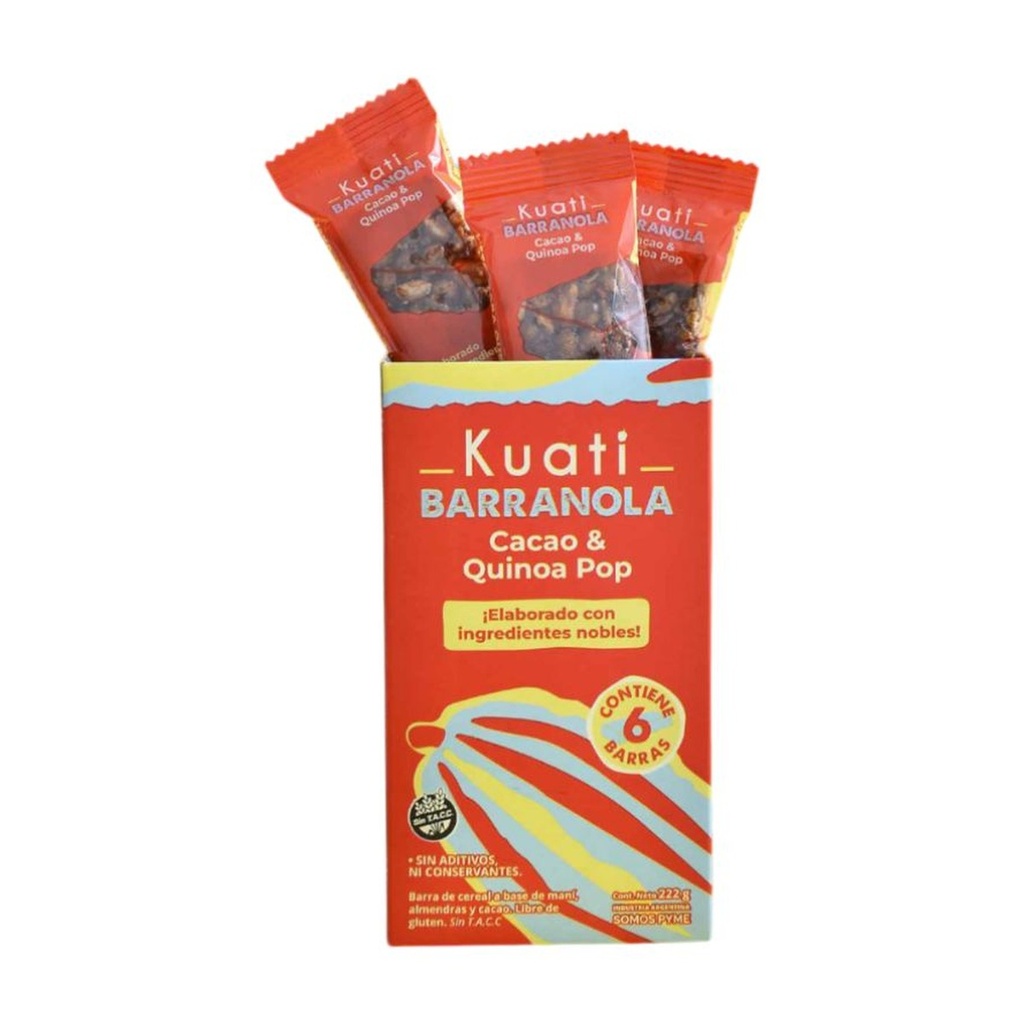 Barranola de cacao y quinoa pop CA x 37 g