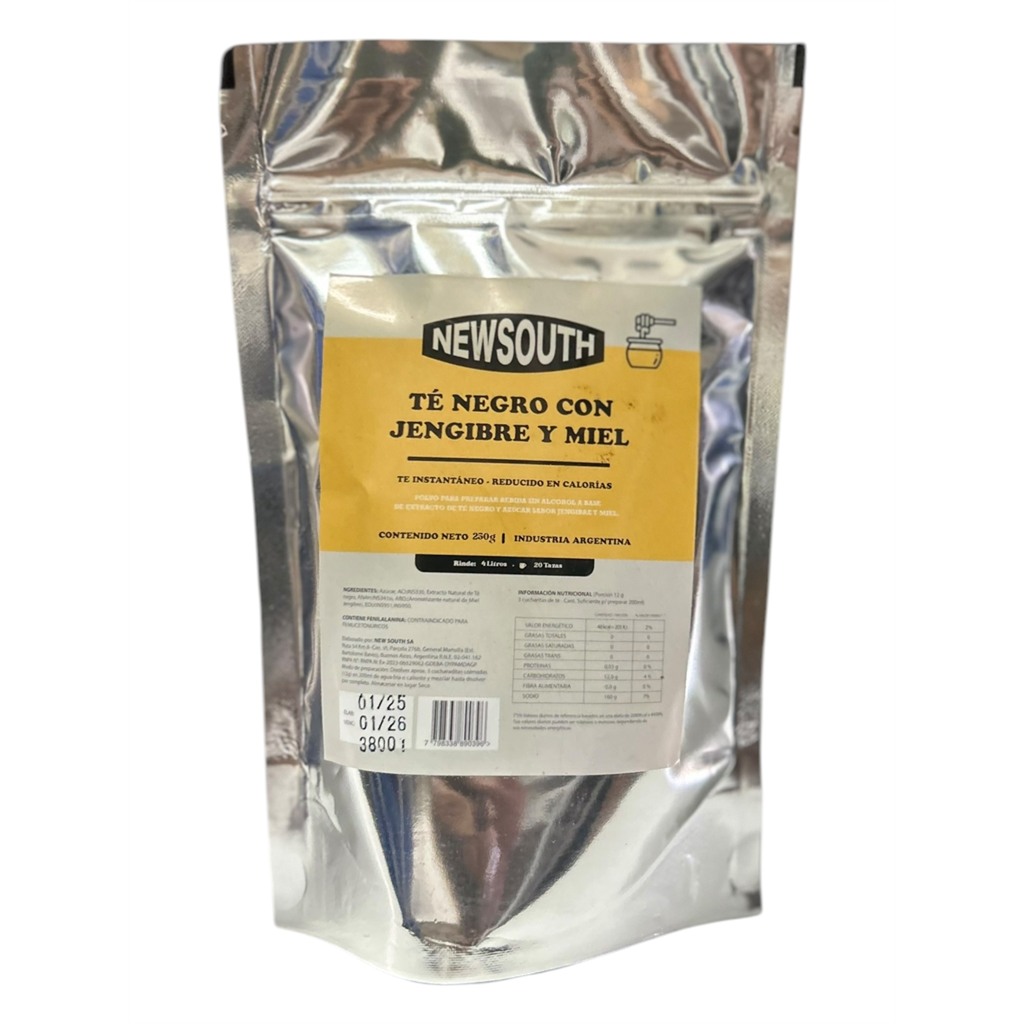 [3784] Te Negro Instantáneo Jengibre y Miel x 250 g