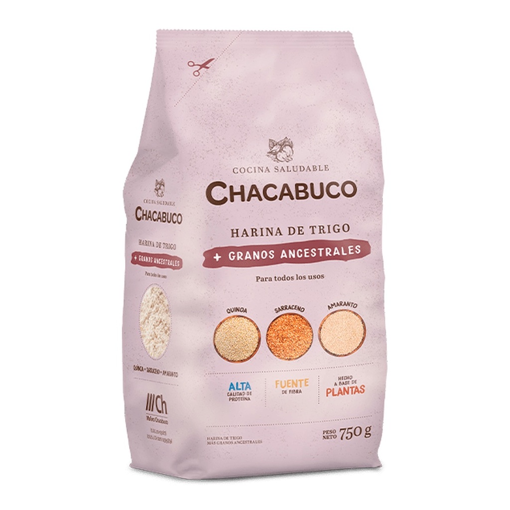 [2942] Harina de Trigo+  Granos Ancestrales (quinoa, amaranto y sarraceno) x 750 g