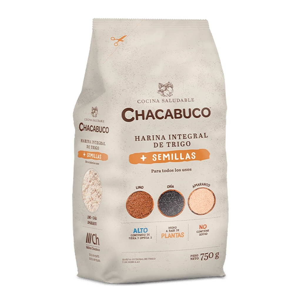 [2941] Harina Integral + Semillas (semillas de lino, chia, amaranto) x 750 g