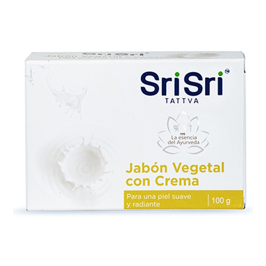 [2132] Jabon Ayurvédico Vegetal con Crema de Leche x 100 g